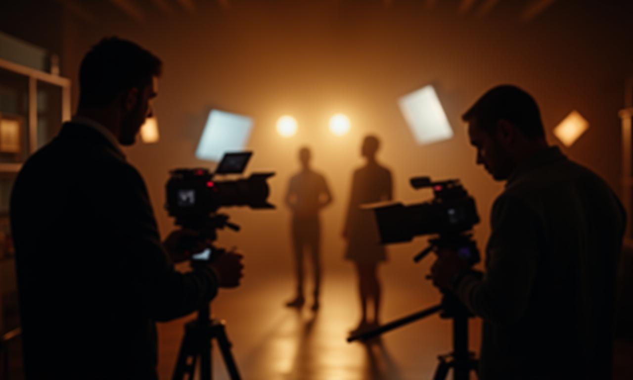 فريق Hikma Frames يعمل في استوديو تصوير فوتوغرافي محترف